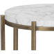 Solana 21 X 17 inch White / Antique Brass End Table
